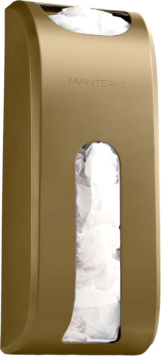 Manterio Wall Mount Plastic Bag Organizer | Durable Plastic Grocery Bag Saver | Smudge Proof, Fingerprint Resistant