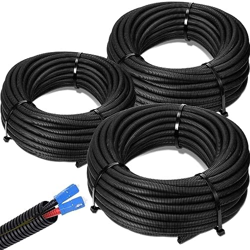 Sasylvia 1/4", 1/2", 3/8" X 150ft Split Wire Loom Tubing, Cord Protector