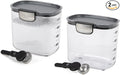 Progressive International ProKeeper+ Clear Plastic Airtight Food Baker's Kitchen Storage Organization Container Canister Set with Magnetic Accessories, 2- Piece Set (Powdered Sugar 1.4-Quart)