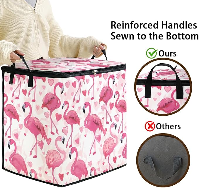2pcs blanket storage bag for under bed,closet organizers 95L | clothing sweater sheet bedding comforter duvet quilt pillow toy storage bags with lids,dorm room essentials for containers