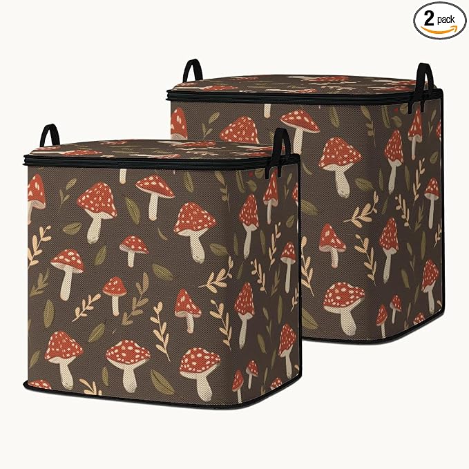 2pcs blanket storage bag for under bed,closet organizers 95L | clothing sweater sheet bedding comforter duvet quilt pillow toy storage bags with lids,dorm room essentials for containers