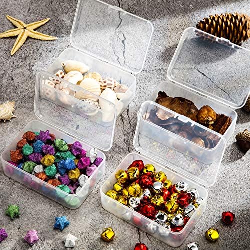 SATINIOR 24 Pcs Small Clear Plastic Container Box, 3.5 x 2.4 X1.2 in