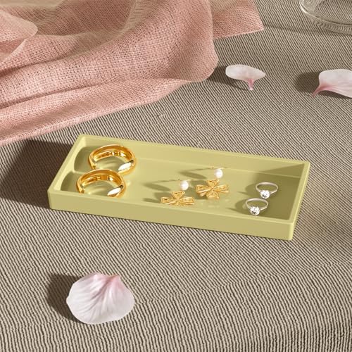 Vanity and Bathroom Tray, 6.3" ABS Countertop Organizer,Waterproof Vanity Tray for Toilet Tank,Perfume,Soap,Keys,Bathroo