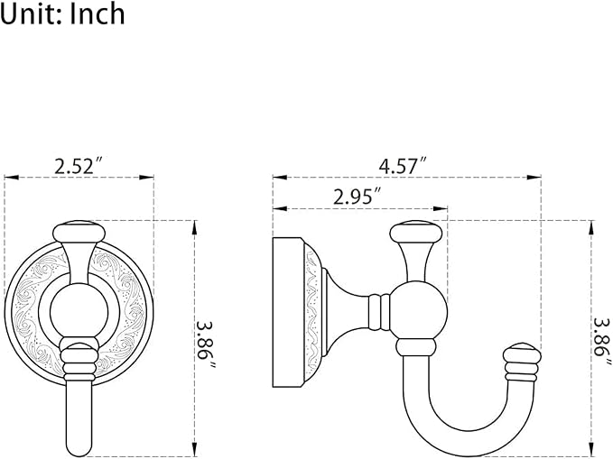 Leyden Brass Towel Hooks, Oil Rubbed Bronze Robe Hooks Antique for Bathroom Cloakroom Kitchen