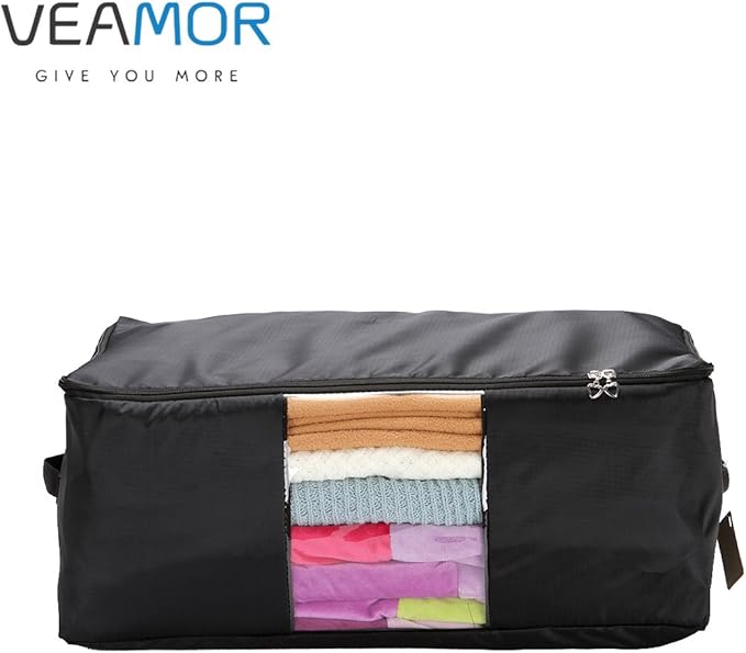 Clothing Pillow Beddings Blankets Organizer Storage Containers With Zippers,Breathable and Moistureproof.