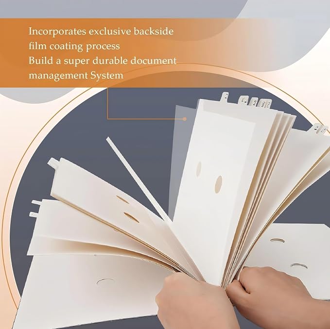 A-Z Accordion File Organizer - Alphabetical File Organizer - File sorter alphabetic a-z - Desk Organizer - Desk sorter rganizer (Heavy-Duty Cardstock,20 Dividers)