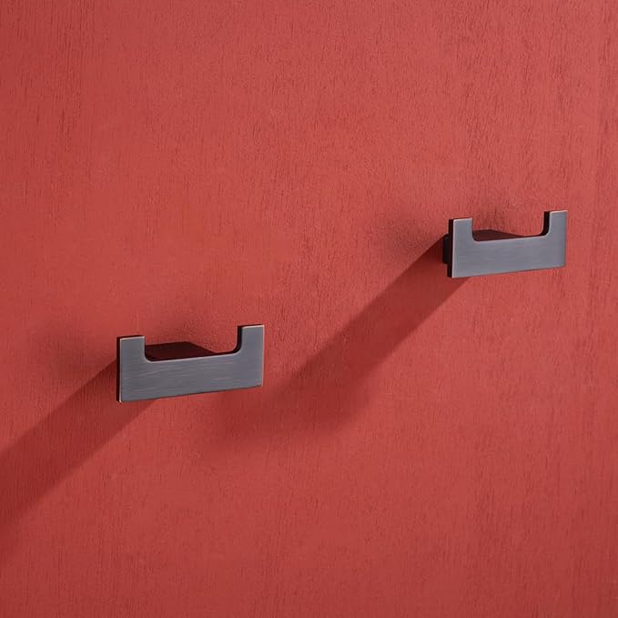 RANDOM Double Towel Hooks for Bathroom Wall Hook Heavy Duty Coat Robe Clothes Towel Sponges Hooks Holder SUS304 Stainless Steel Wall Mount Bathroom Kitchen Accessories 2 Pack Oil Rubbed Bronze