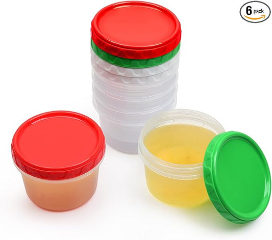 EONJOE 16oz Plastic Freezer Food Soup Containers with Lids, 2 Cup, 6pcs | Airtight & BPA-free for fresh food. Dishwasher/freezer safe, perfect for soup meal prep, portion control,snacks on-the-go