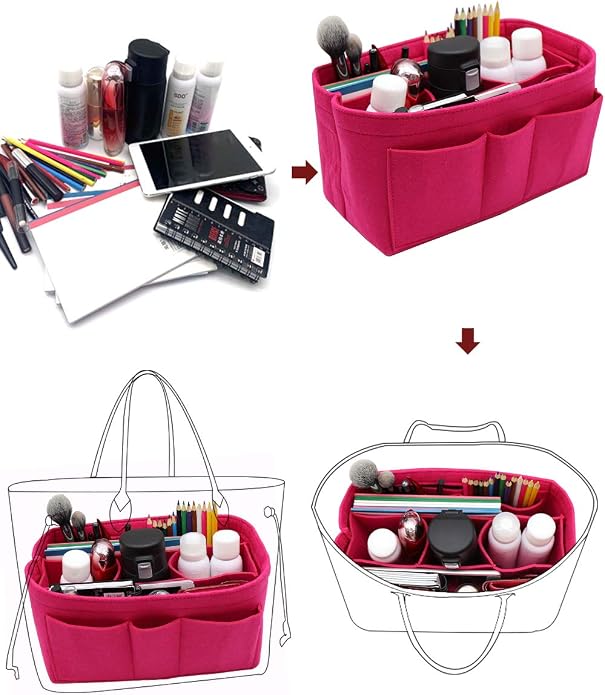 LEXSION Felt Insert Bag Organizer Bag In Bag For Handbag Purse Organizer Fits Speedy Neverful