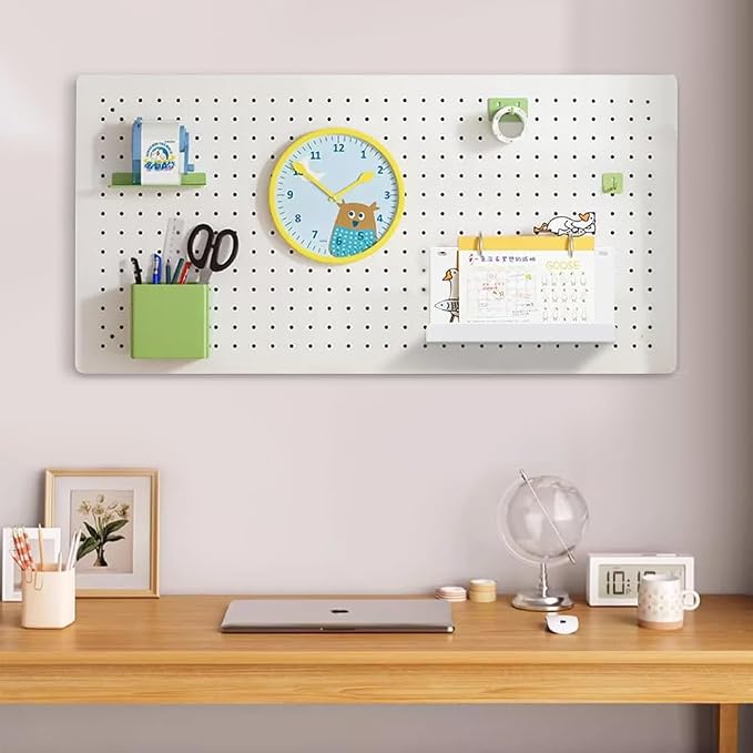 WAYUTO Magnetic Fridge Shelf, Metal Refrigerator Organizer Shelf with Strong Magnets for Kitchen, Locker, Office and Whiteboard Storage, White