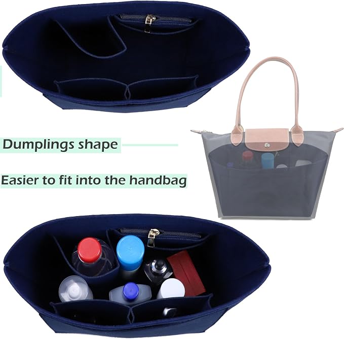 Lckaey bag Organizer Insert for le pliage organizer insert Handbags Organizer1012blue-M