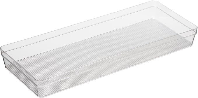 Oggi Clear Drawer Organizer - 6.25" X 15.75" - Ideal for Organizing Kitchen Drawers, Office, Desk, Silverware, Kitchen Utensils, Cosmetics and Bathrooms