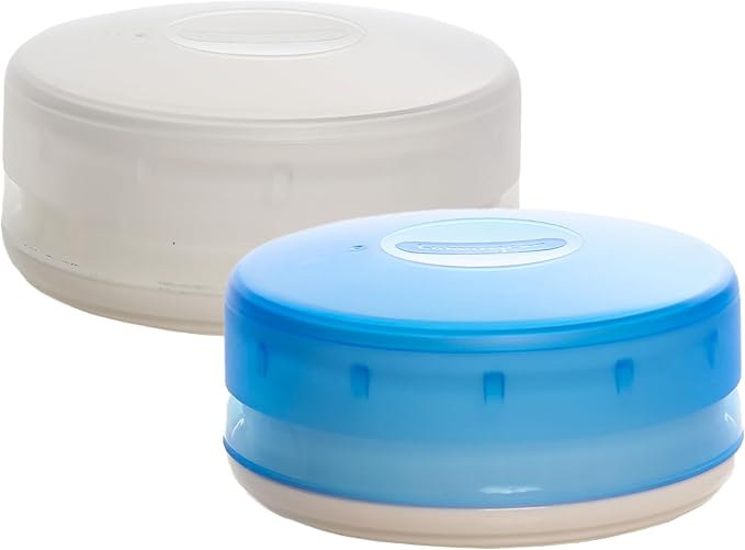 humangear GoTubb – Storage Containers for Snacks, Small Essentials and Travel Gear, Made from Food-Safe Materials, Clear/Blue, Large (2-pack)