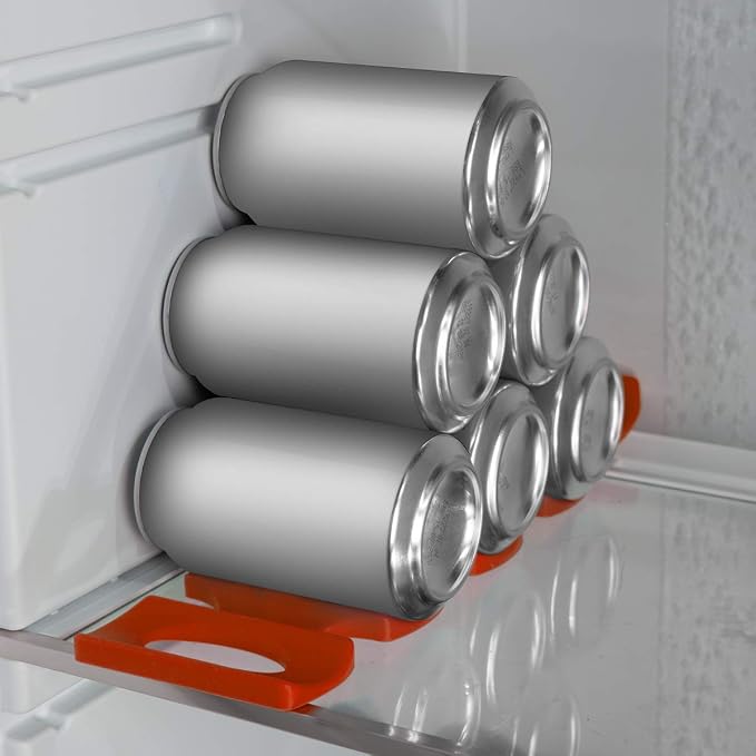 kwmobile Bottle Stacking Mat - Refrigerator Organizer to Stack Bottles, Cans, Beer, Soda - Non-Slip Holder Rack