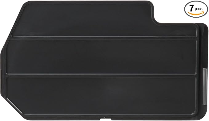 Akro-Mils 40321 Plastic Length Dividers for AkroBins Stackable Storage Bins Model 30320, Custom Storage Inserts for Tools, Crafts & Supplies, 7-Pack, Black