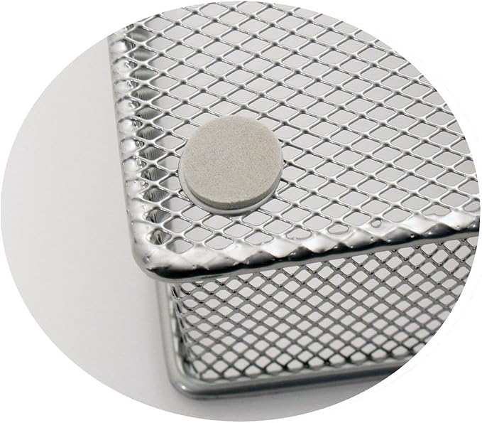 Mesh Large Cutlery Tray with Foam Feet - 6 Compartments - Kitchen Organization/Silverware Storage Utensil Flatware Tray