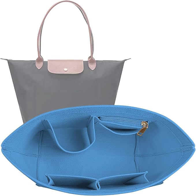 Lckaey bag Organizer Insert for Longchamp Le Pliage Neo Handbags Insert Organizer 1012French blue-M