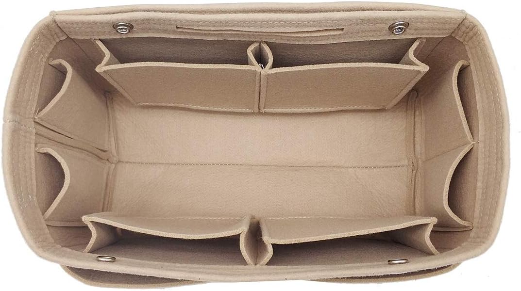 LEXSION Felt Purse Organizer Insert Multi Pocket Bag Organizer Shaper | zipper bag, tote shaper, multi pocket bag, handbag shaper, various sizes