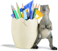 Cute Pencil Holder Funny Dinosaur Desk Accessories,Pen Organizer for Home and Office Decorative Supplies,Decor Toothcup,Resin Gift for Man and Women