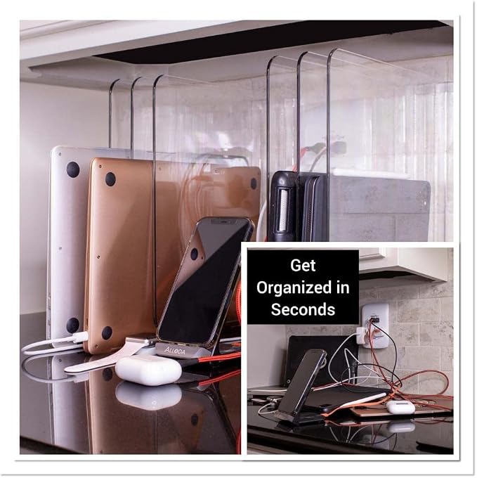 Bee Neat Closet Acrylic Shelf Dividers, Closet Organizer, 6 Pack, 8" x11 ⅝ | Clear Acrylic Shelf Dividers for Organizing Closet Clothes, Towels, Sweaters, Purses & Books