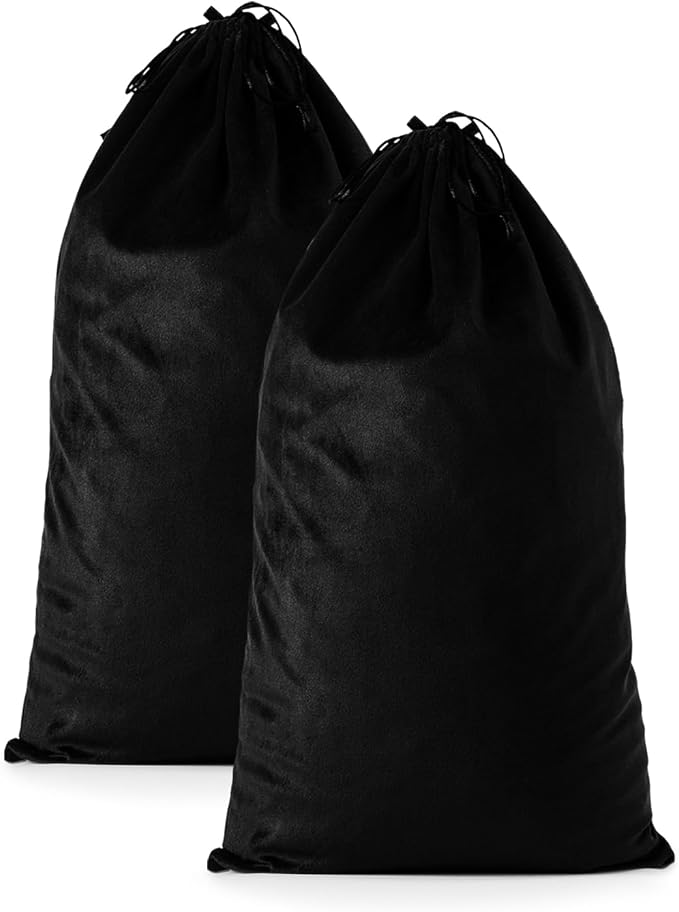 2 Pcs Shoe Bags for Travel, Large Boot Bag, Black Beauty, 21.2x13.3 Inch | Washable & Reusable Travel Shoe Bags, Dustproof Shoe Bags with Drawstring Closure, Suitable for Travel, Home Storage