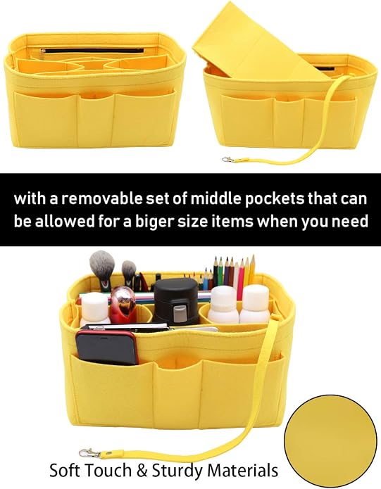 LEXSION Felt Insert Bag Organizer Bag In Bag For Handbag Purse Organizer Fits Speedy Neverful