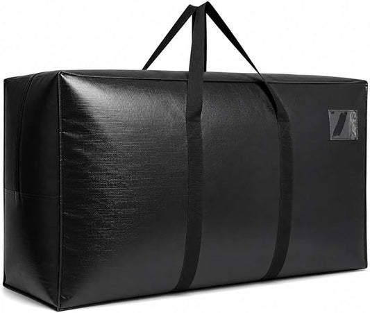 Extra Large Storage Duffle Bags, Jumbo Moving Tent Storage Bags, Foldable Big Black XXL Duffle Bag for Travel, 56x27x15inch - 1PACK