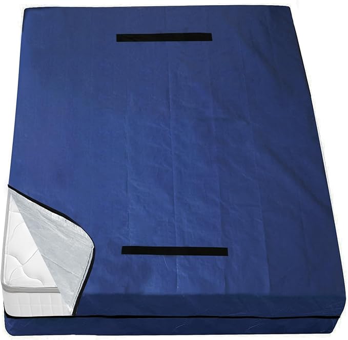 Coldwind Mattress Bags for Moving and Storage,Waterproof Mattress Cover for Moving with Heavy Duty Handles, Strong Zipper, Reusable Mattress Storage Bag, Moving Supplies & Moving Bags,Full Size,Navy