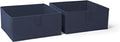 RiverRidge Kids 2pc Folding Storage Bins Set - 10.5” Bin Organizers with Handles - Navy Closet Organizers & Storage for Toys, Games, Shoes - Foldable Cube Storage Organizer Bins for Playroom, Nursery