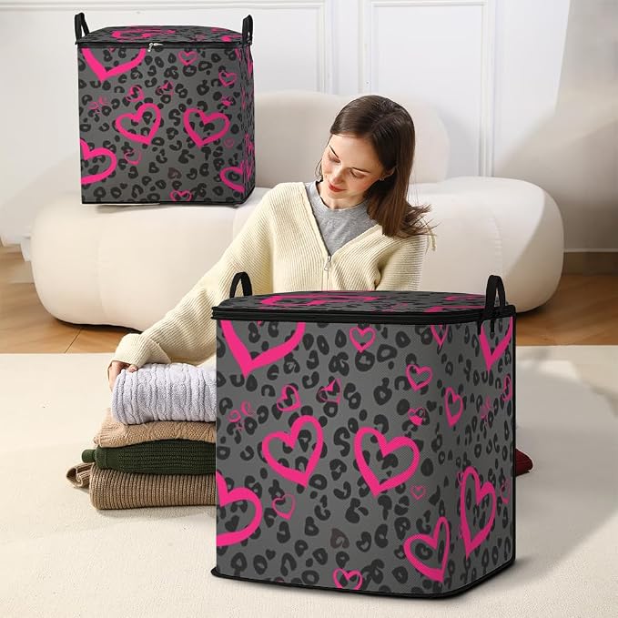 2pcs blanket storage bag for under bed,closet organizers 95L | clothing sweater sheet bedding comforter duvet quilt pillow toy storage bags with lids,dorm room essentials for containers