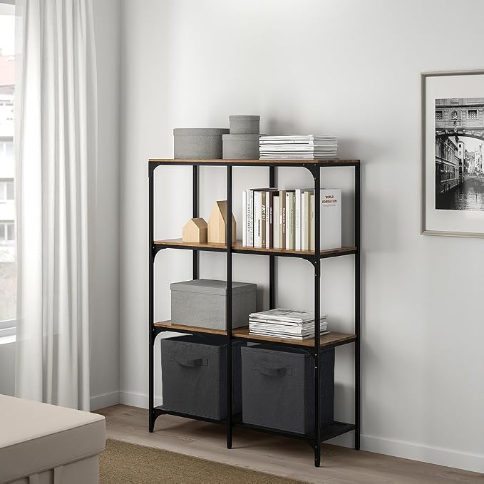 PowerKing Collapsible Storage Cubes with Handles, Fabric Foldable Bins for Closet Shelves, Durable Organization Storage Bins, 10.5'' x 11'' x 10.5'' (Black, 2Pack)