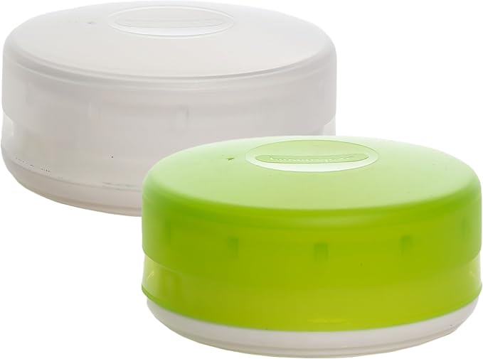 humangear GoTubb – Storage Containers for Snacks, Small Essentials and Travel Gear, Made from Food-Safe Materials, Clear/Green, Large (2-pack)