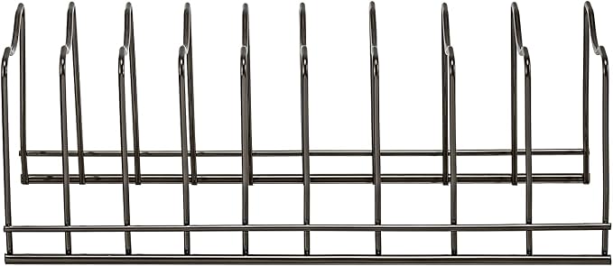 Pot Lid Holder Organizer, Kitchen Countertop Storage Rack Cutting Boards, Bakeware, Pots & Pans, Serving Trays, Reusable Containers in Cabinet Pantry, Stainless Steel