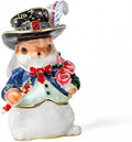 Hand Painted Trinket Box Enamel Vintage Jewelry Box Mr. Rabbit Hinged Metal Jewelry Organizer Decorative Treasure Box Unique Valentine's Day