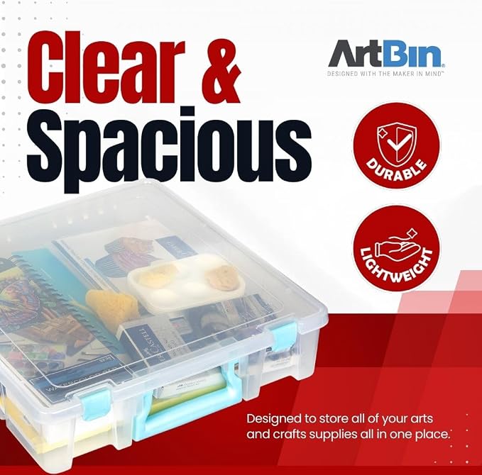 ArtBin Super Satchel 1 Compartment Box Clear Craft Organizer Storage Case