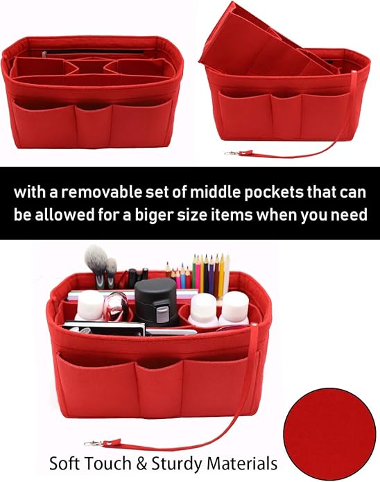 LEXSION Felt Insert Bag Organizer Bag In Bag For Handbag Purse Organizer Fits Speedy Neverful
