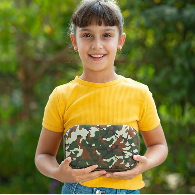 ZIPIT Camo Pencil Box for Boys, Cute Pencil Case for School, Large Capacity Stationery Organizer Box
