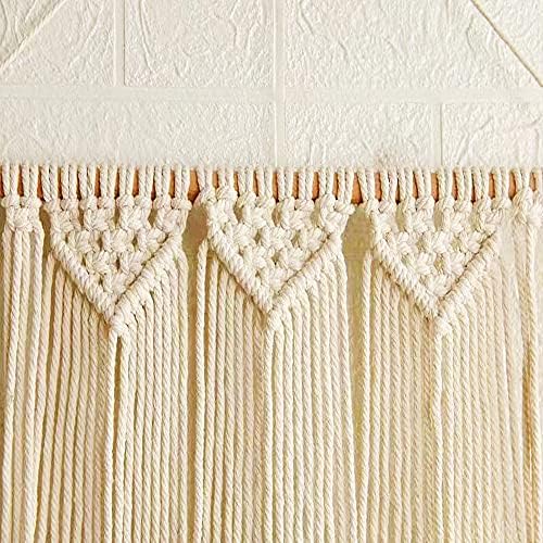 Macrame Wall Hanging Shelf - Boho Indoor Hanging Shelves for Wall - Decorative Bohemian Floating Plants Room Storage She