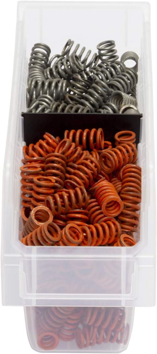 Akro-Mils 40020 Plastic Width Dividers for 6" Tall ShelfMax Shelf Bins Models 30040 and 30048, Custom Storage Inserts for Tools, Crafts & Supplies,12-Pack, Black