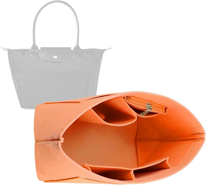 Lckaey Purse Organizer Insert for Longchamp Le Pliage Neo Handbags Insert Organizer 1012orange-S