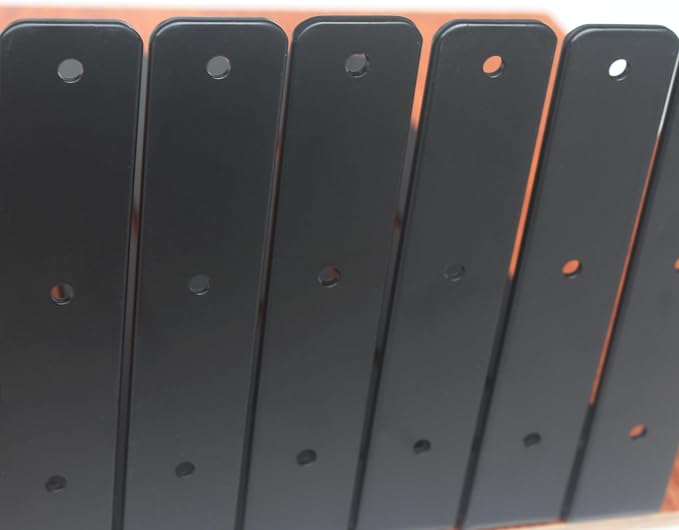 16 Pack - L 16" x H 8" x W1.5, 5mm Thick Black L Shelf Bracket, Iron Shelf Brackets, Metal Shelf Brackets, Floating Shelf, Shelf Supports with Screws