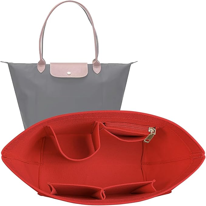 Lckaey bag Organizer Insert for le pliage organizer insert Handbags Organizer1012crimson-S