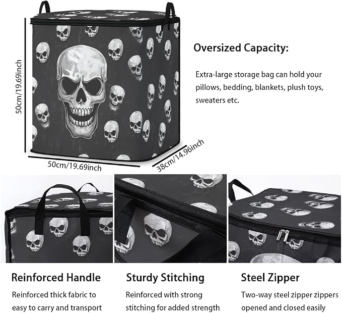 2pcs blanket storage bag for under bed,closet organizers 95L | clothing sweater sheet bedding comforter duvet quilt pillow toy storage bags with lids,dorm room essentials for containers