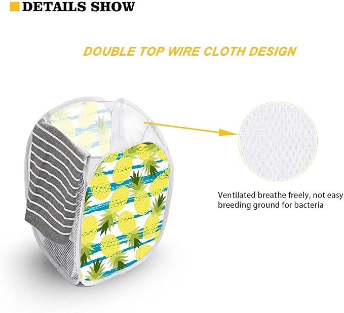 AFPANQZ Strong Mesh Pop-up Laundry Hampers Camouflage Leopard Design Laundry Baskets with Extra Pocket Easy to Open and Fold for Travel Save Place Bathroom Laundry Room 61L