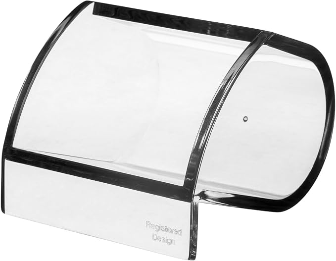 Kantek Clear Acrylic Paper Clip Holder, Angled Open Design, 3.1" x 3.3" x 2.6", Non-Skid Feet, Office Organizer, Desk Accessory