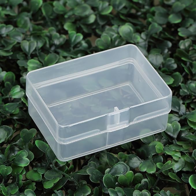 12 PCS Rectangle Plastic Clear Storage Containers Box (2.76 x 1.67 x 1.14 Inch), Small Plastic Containers for Beads, Jewelry, Game Pieces and More