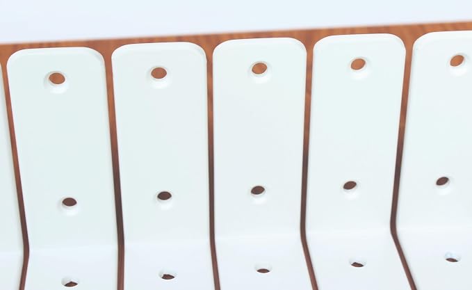 12 Pack - 5.5" L x 4" H x 1.5" W J Lip Shelf Brackets Rustic Farmhouse Iron Wall Floating Shelf Bracket Metal Shelf Bracket Industrial Shelf Supports with Screws White