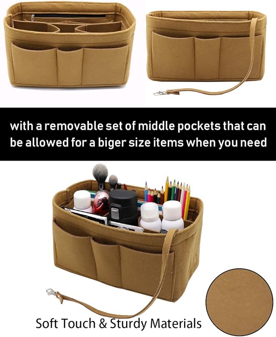 LEXSION Felt Insert Bag Organizer Bag In Bag For Handbag Purse Organizer Fits Speedy Neverful