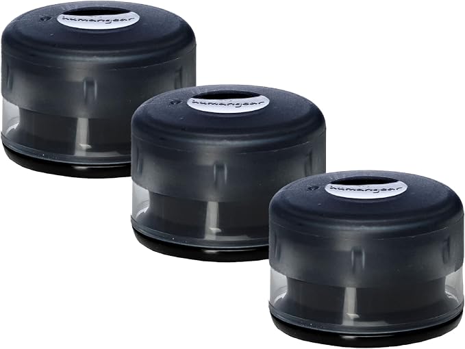humangear GoTubb – Storage Containers for Snacks, Small Essentials and Travel Gear, Made from Food-Safe Materials, Black, Small (3-pack)