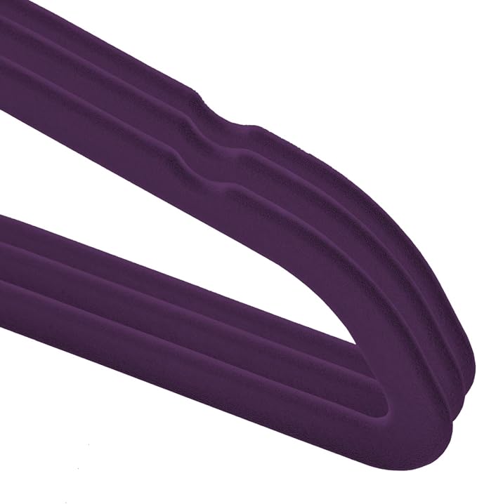 Casafield 50 Velvet Baby Hangers - 11" Size for Infant & Toddler Clothes - Purple